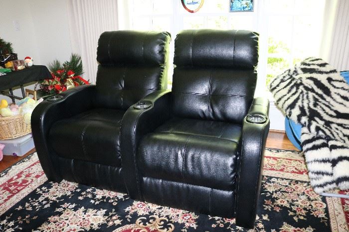 Leather Electric Reclining Theater Chairs