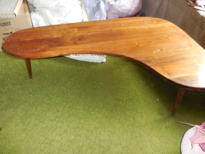 MCM Home Made Kidney shape Cocktail Table