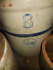 Vintage 8 Gallon Stoneware Crock