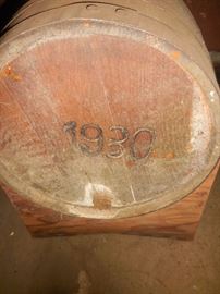 Vintage 1930 Wine Barrel