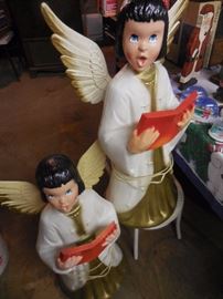 Vintage Blow Mold Angels..light up