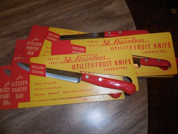 1950's Holloware Fruit Knives Original Packaging