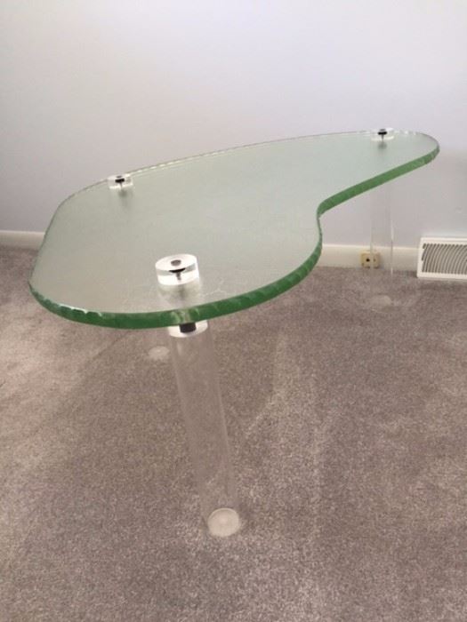 Unique glass and lucite table! In perfect shape!