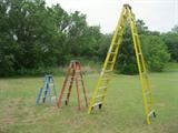 4 foot step ladder, 6 foot step ladder, and 10 foot step ladder.