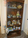 Bookshelf with Noah's Ark Collectibles.