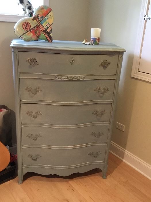 Hand painted vintage dresser