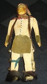 Vintage folk art Native American figure