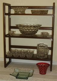 Fostoria "American" glassware, including punch bowl & cups