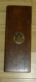 Wooden box with WWII emblem