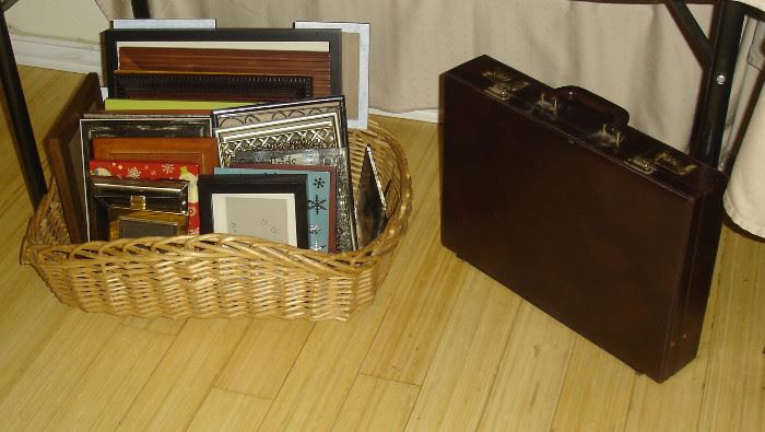 Picture frames, briefcase