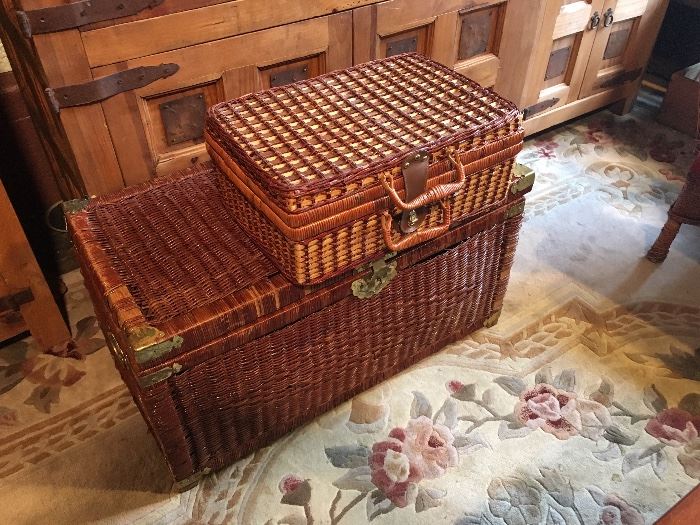 Woven Picnic Basket and Chest