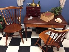 Mohogany and Poplar Map Desk