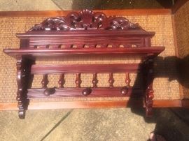 Rosewood Hanging Coat Rack
