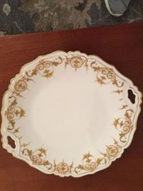 vintage Limoge plate with beautiful gold detailing