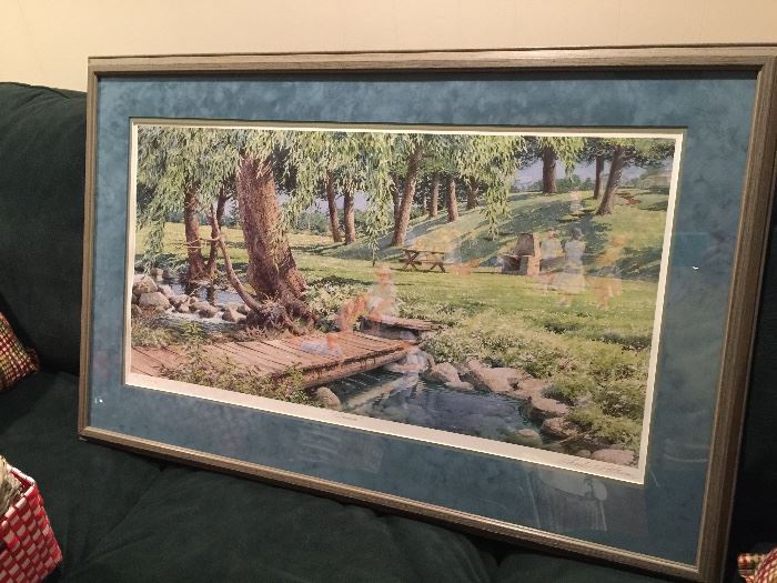 Limited edition signed and numbered print by Charles Peterson Memories series "Picnic"