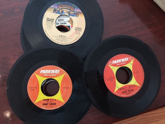 selection of 45's