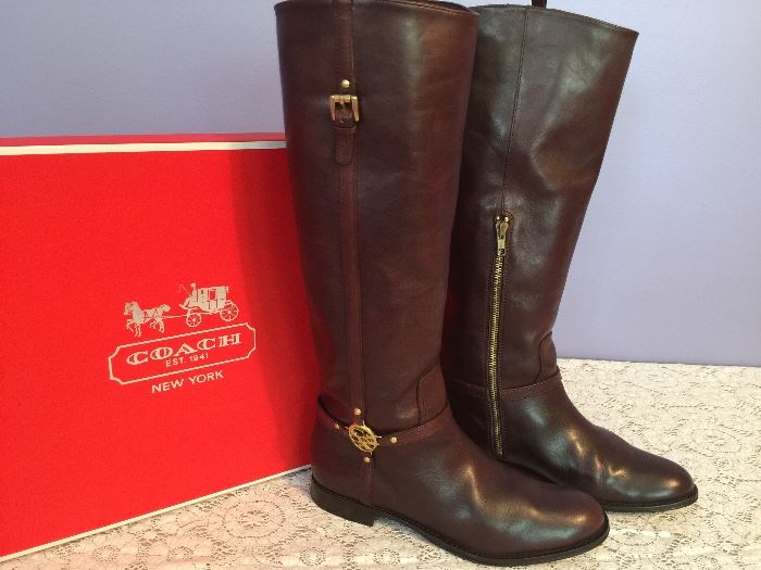 Coach leather boots - size 8