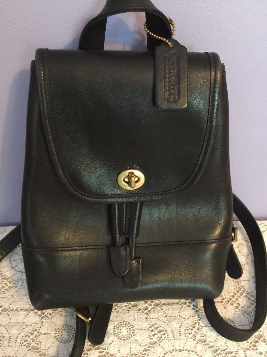Coach leather backpack