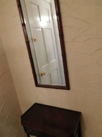 small table and mirror