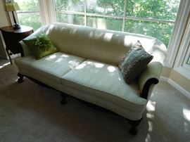 off white sofa(needs tlc)