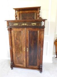 regency bookcase-has glass shelves inside