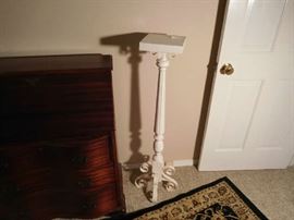 white plant stand