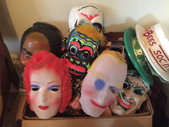 Vintage Halloween Masks and costumes