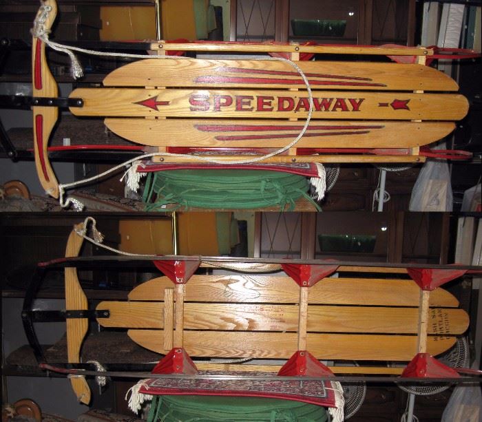 Basement Back Room  1950's Speedway Sled in great condition
