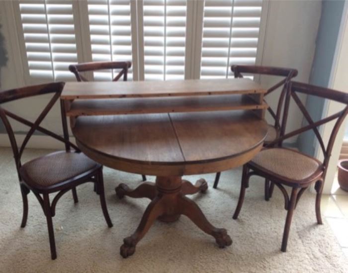 003 Claw foot Dining Table And Chairs 