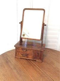 039 Antique Jewelry Box With Mirror 