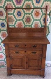 102 Antique Wood Cabinet