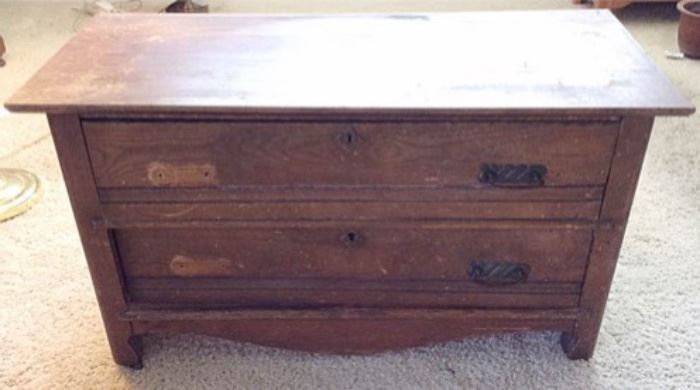 103 Antique Wood Dresser Chest