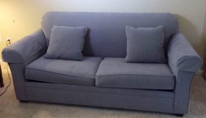 131 Blue Love seat And Pullout 