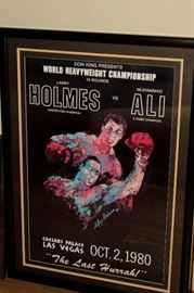 Holmes vs Ali 1980 Poster signed by Le Roy Neiman