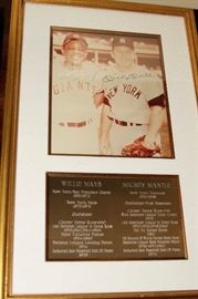 Willie Mays and Mickey Mantle Signed Photo