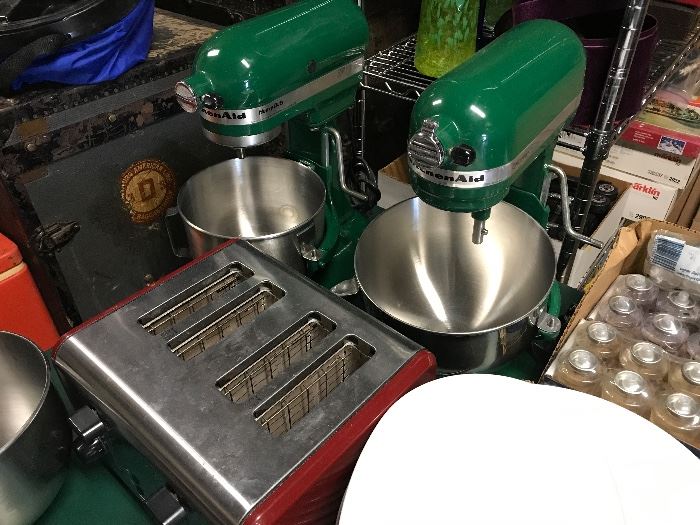 Two of Three Kitchen Aid mixers