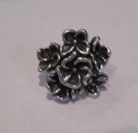 Cast sterling ring