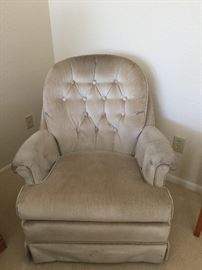 Beige swivel rocker