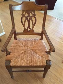 Captain chairs for dining room table with 4 straight back chairs