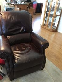 2 Hancock & Moore, nail head, leather, recliners