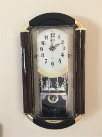 Culminante Small World Clock  Made in Japan         Plays hourly, face splits open, as next few photo's show