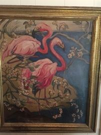 Flamingo painting ( damaged)