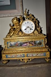 Antique guilded Bronze clock