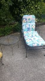 Wrought iron lounge chair