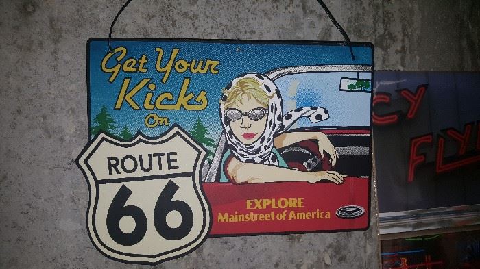 I just love this sign, "Get your Kicks on Route 66"