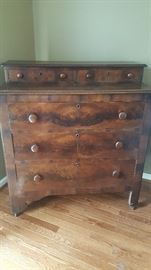 Beautiful burled walnut chest of drawers