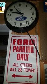 Ford clock, Ford sign