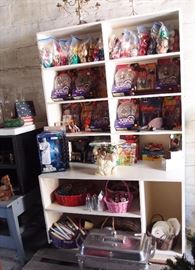 Lots of Christmas ornaments, ashtrays, toys and a deluxe chaffing tray!