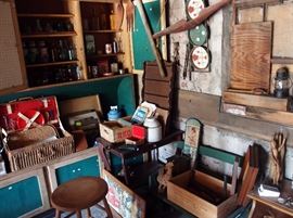 Vintage glass, tins, tools, etc!