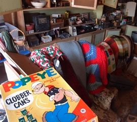 Popeye!! Hand knitted blankets!